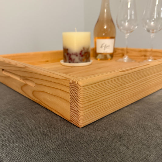 Larch Ottoman Serving Tray