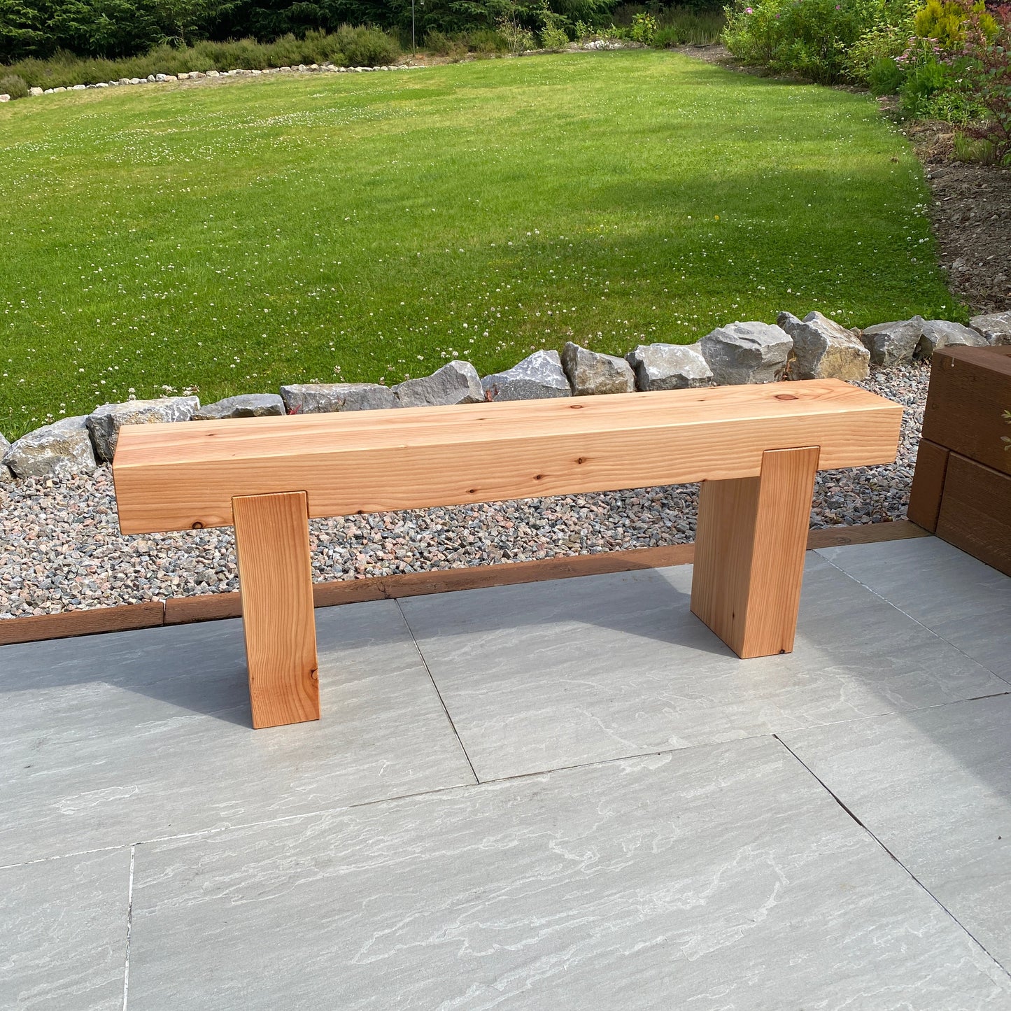 Handmade Larch Sleeper Garden Bench