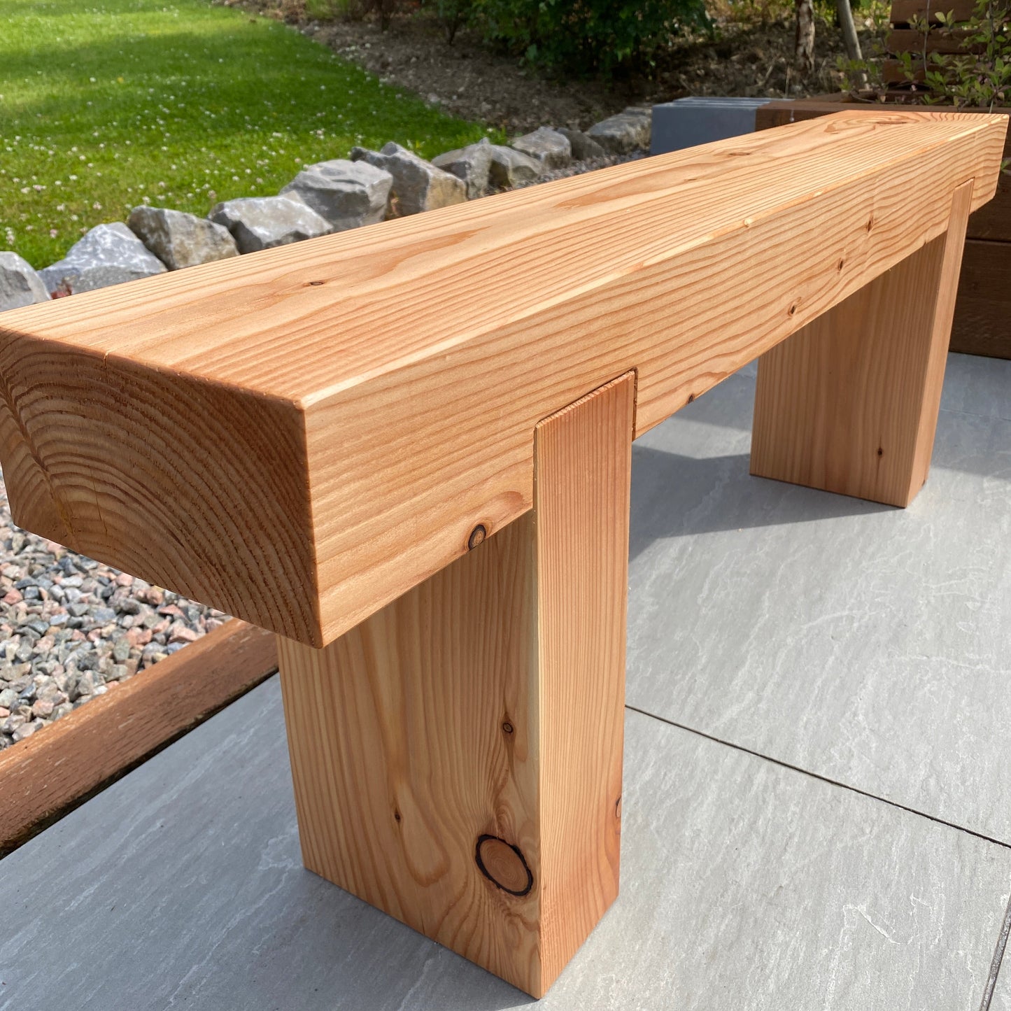 Handmade Larch Sleeper Garden Bench