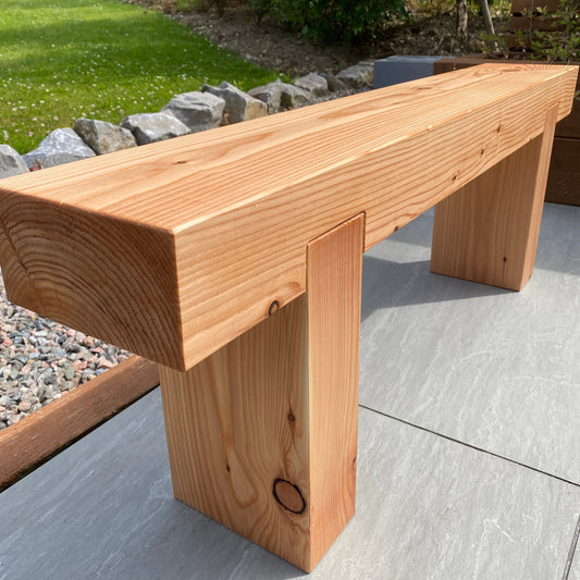 Handmade Larch Sleeper Garden Bench