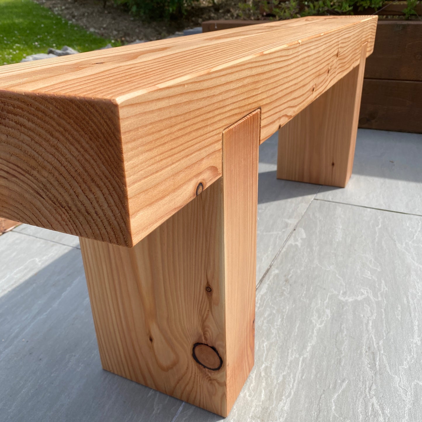 Handmade Larch Sleeper Garden Bench
