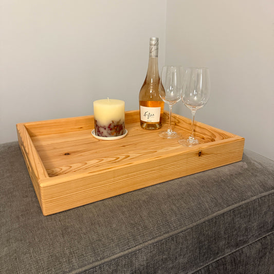 Larch Ottoman Serving Tray