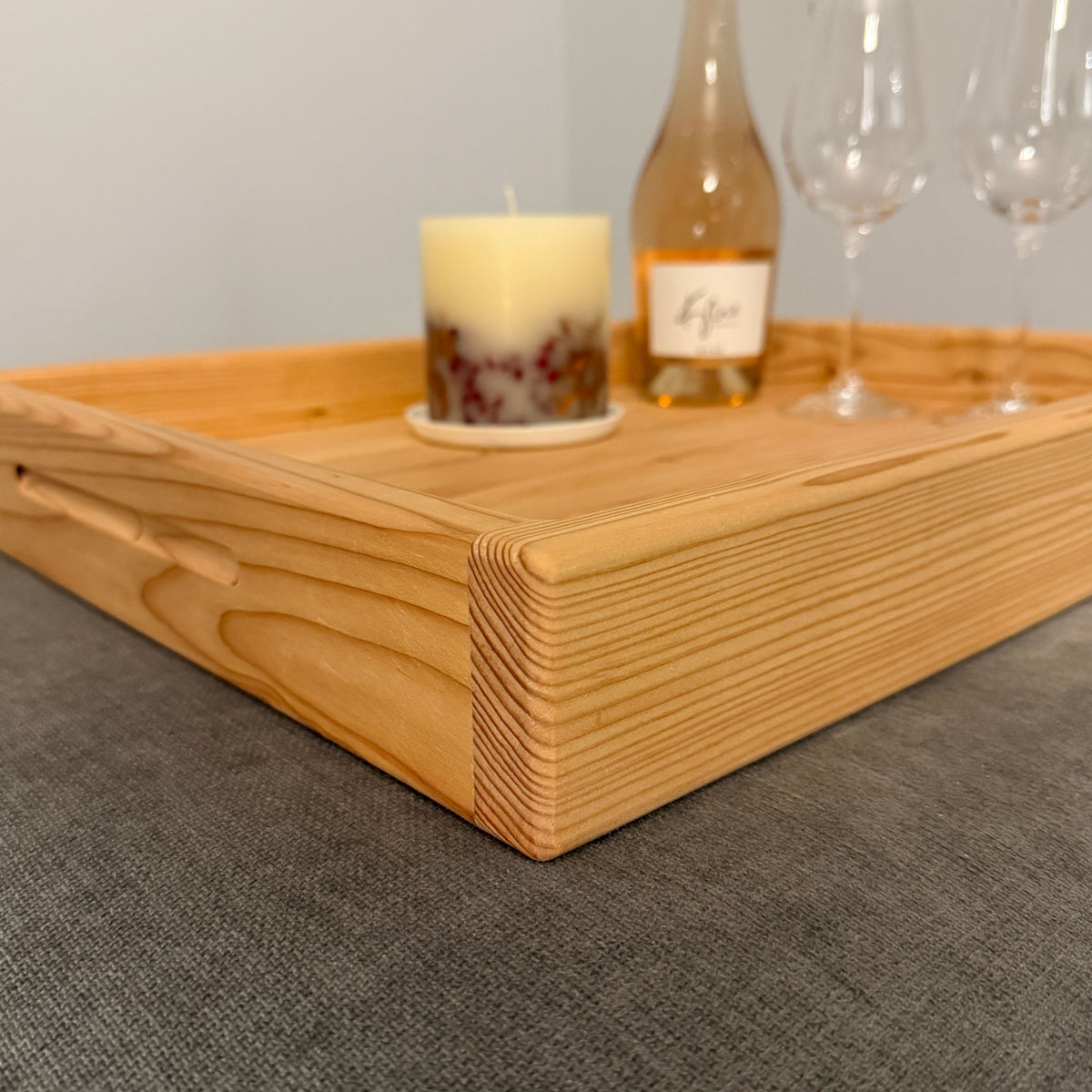 Larch Ottoman Serving Tray